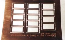 Etching - window frames for model of DSB AD-type coach