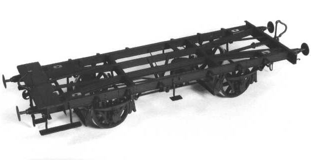 Underframe for DSB IV-type van in 1:45 scale.